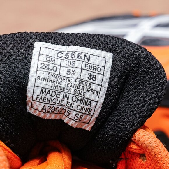 Asics Unisex Gel Contend 3 Orange Fabric Lace-up Running Sneakers W8 M5.5 - Picture 5 of 5